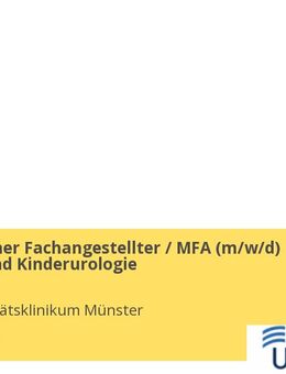 Medizinischer Fachangestellter / MFA (gn*) Urologie und Kinderurologie - Münster