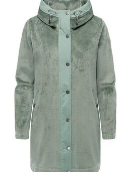 Ragwear Kurzmantel Cousy Bonded YOUMODO Weicher Damen Rippstrick-Mantel mit Kapuze