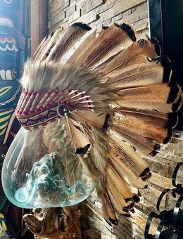 Indianer Kopfschmuck Truthahn Medium -Coiffe Indienne-Indian Headdress, Little Big Horn, Indianer Federhaube - Wehr (Rheinland-Pfalz)