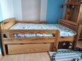 Kinderbett mitwachsend mit Lattenrost, Matratze, Bettkasten in 04416