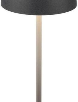 B.K.Licht Außen-Tischleuchte BK_TL1606 Mini Akku LED Tischlampe, Touchdimmer, mit USB-C, Dimmfunktion, LED fest integriert, Extra-Warmweiß, 2.700 K, 150Lm, 2,5W, Akku wechselbar, max. 24h Leuchtdauer, Anthrazit