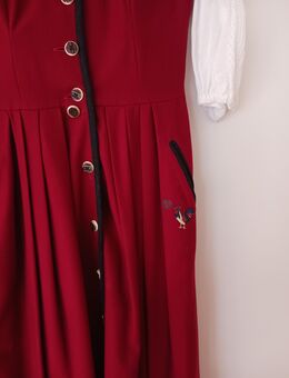Trachtenkleid weinrot bestickt Gr.38-40 Wollstoff waschbar - München Moosach