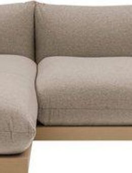 OTTO home Ecksofa Kalix, Polsterecke mit kräftigem Holz-Plateau, moderne Couch in L-Form, wahlweise Recamiere links o. rechts, Strukturstoff, hoher Sitzkomfort