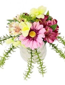Kunstblume Arrangement Blüten, I.GE.A., Höhe 23 cm, Topf aus Keramik