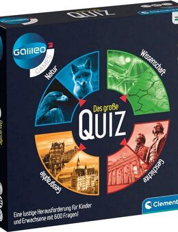 Clementoni® Spiel Galileo, Das große Quiz, Wissensspiel, Made in Europe