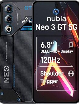 Nubia Neo 3 GT 5G Smartphone (17,27 cm/6,8 Zoll, 256 GB Speicherplatz, 50 MP Kamera)