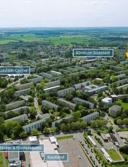 Komplett möblierte Wohnung im Hochparterre in der Südstadt - Einbauküche, Süd-West Balkon - Rostock