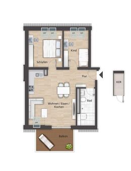 3- Zimmer Neubauwohnung inkl. Balkon - Bamberg