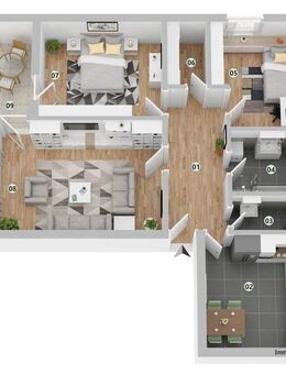 Schöne 3,5-Zimmer-Wohnung mit Garage - Wutöschingen