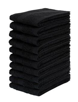 my home Waschlappen Vanessa, als Set und Serie erhältlich, 10 Seiftücher, 30x30cm, (Set, 10-St), Handtücher mit Bordüre, 100% Baumwolle, einfarbig, weich