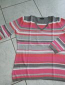 GERRY WEBER Pullover Damen / Gr.44/ pink-grau / gestreift in 47169