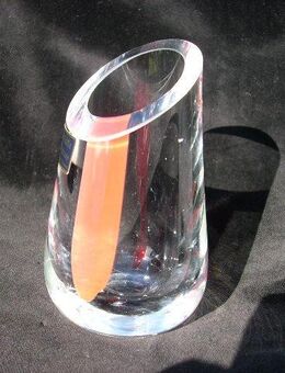 Glas Vase Glashütte M. Polczer / Bad Füssing Handarbeit Kristall Blumenvase 5,- - Flensburg