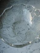 Walther Glas Schale 18 cm Jardino ?  satiniert Vintage 3,- in 24944