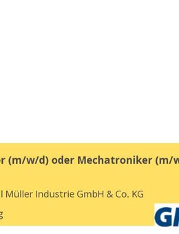Elektroniker (m/w/d) oder Mechatroniker (m/w/d) - Nürnberg
