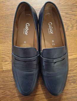 blaue Lederschuhe Gabor comfort Gr. 7,5 (41,5) - Döttesfeld