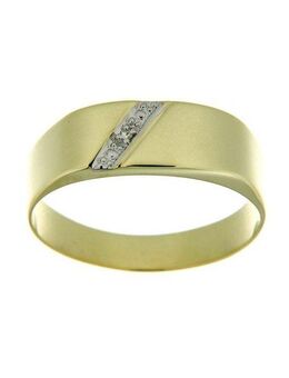 Firetti Goldring Schmuck Geschenk Gold 333 Herrenring Goldring Siegelring, mit Diamant