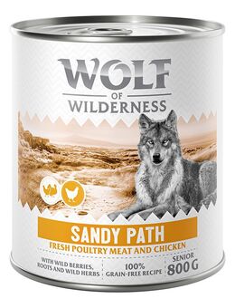Wolf of Wilderness Senior - mit viel frischem Geflügel 6 x 800 g - Sandy Path - Geflügel mit Huhn
