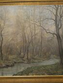 Ölgemälde auf Leinwand , Auenwald (Alsterlauf ?) , von Otto Schulz - Stradtmann ( 1892 - 1960 Hamburg) signiert , Größe 96cm x 70cm , mit Rahmen 115cm x 90cm , Nur Abholung in 02828