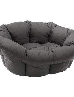 Set aus Ferplast Korb Siesta Deluxe mit Überzug Sofà - Anthrazit - Größe 10: L 93,5 x B 68 x H 28,5 cm