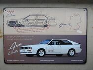 Metallschild / Blechschild…. AUDI QUATTRO COUPE von 1980 - Leverkusen