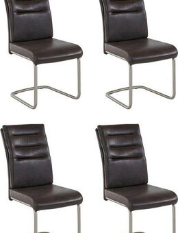 HELA Esszimmerstuhl Paula Freischwinger (Set, 4 St), mit Echtedelstahlgestell, 2 oder 4 Stück