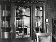 Antiker Bücherschrank aus 1918 - Schrank Intarsien Facettenschliff Vitrinenschrank Vitrine Antiquität Jugendstil - Mühlhausen (Thüringen)