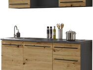 BASIC by Balculina Pantryküche Jazz Singleküche, Breite 160 cm, wahlweise mit E-Geräten und Mikrowelle