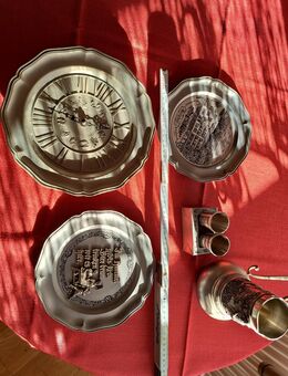 Zinnteller, Zinnkrug, Zinnbecher - Ketsch