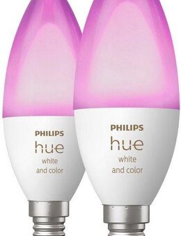 Philips Hue LED-Leuchtmittel White and Color Ambiance Kerze 470lm, E14, 2 St., Farbwechsler