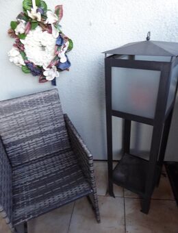 Kerzenleuchter outdoor Höhe 120 cm Metall schwarz Milchglas - Aachen