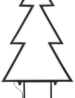 BONETTI LED Baum Tanne, LED fest integriert, Warmweiß, aus Kunststoff und Metall, Weihnachtsdeko aussen