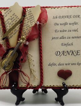 Wunderschönes handgefertigtes Dankeschön-Buch mit Buchständer - Pressath