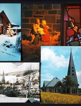 alte AK und Abbildungen - Gleidorf "Herz-Jesu-Kirche" - Niederfischbach
