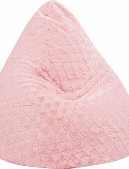 Sitting Point Sitzsack Sitzsack FLUFFY HEARTS L, Plüschsitzsack mit Herzoptik