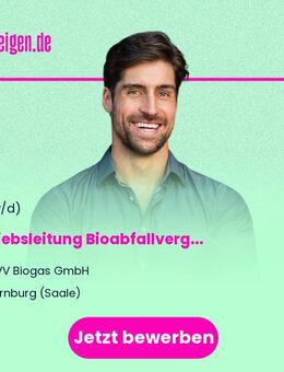 Betriebsleitung (m/w/d) Bioabfallvergärungsanlage - Bernburg (Saale)