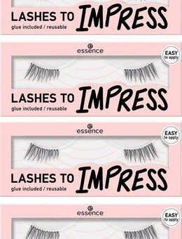 Essence Bandwimpern essence LASHES TO IMPRESS 03, Packung, 4 tlg., mit Volumeneffekt