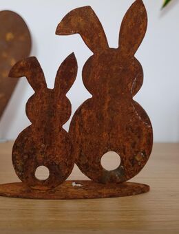 Mini Knickohr Hasenpärchen Edelrost - Kraftisried