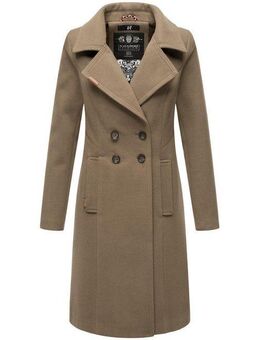 Navahoo Wintermantel Wooly edler Damen Trenchcoat in Wollmantel-Optik