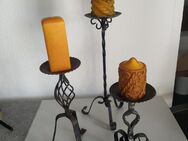 grosse Kerzen Kerzenständer mit Kerze 46-80 cm Shabby Vintage - Fulda Zentrum
