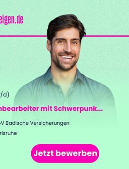 Sachbearbeiter (m/w/d) mit Schwerpunkt Kraftfahrt-Firmenversicherung - Karlsruhe