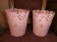 Plastik-Deko-Töpfe/ -eimer/ rosa mit Lochmuster/ NEU in OVP in 47169