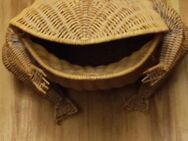 Vintage Rattan Zeitungsständer Frosch (Oliver Cajan) - Viernheim