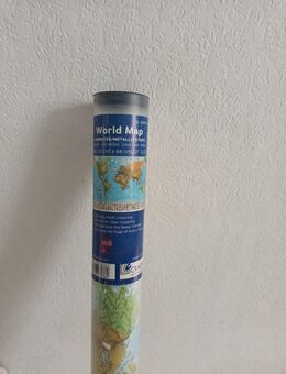 Craenen Weltkarte World Map 53x68cm mit Metall Aufhänger neu nie benutzt ovp - Essen