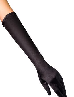 Lange Satinhandschuhe schwarz - Pullach (Isartal)