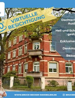Bezugsfrei und mit Dachterrasse! - Dachgeschosstraum im Denkmalobjekt in Laubegast - Dresden