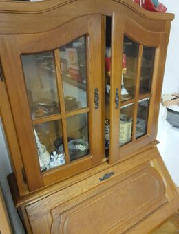 Vitrinensekretärschrank,massiv und mit Beleuchtung - Münster