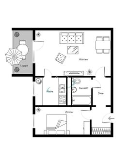 2-Zimmer-Wohnung mit Balkon - Provisionsfrei & ohne Kaufnebenkosten - Leipzig