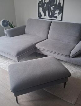 Eckcouch mit Hocker W.SCHILLIG Enjoy&MORE Ecksofa grau Sofa Couch - Hemer Zentrum