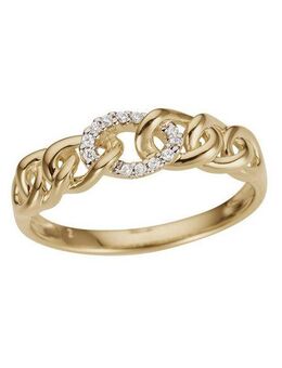 Firetti Diamantring Schmuck Geschenk Gold 333 Damenring Goldring Panzerkette, mit Brillanten