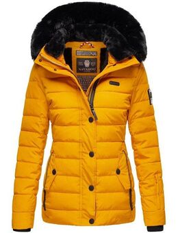 Navahoo Steppjacke Milianaa Edle Winterjacke mit weicher Kunstfell-Kapuze